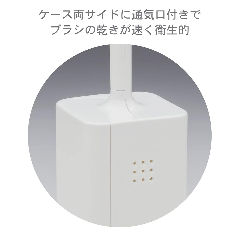 KOKUBO Kawark Toilet Brush with Case White Water Splash Resistant Made in Japan