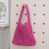 Bolso Tote Trenzado a Mano, Bolso de Mano Boho de Gran Capacidad, Bolso de Playa de Verano para Mujer, Cartera Trenzada de Cuerda para Fiestas Callejeras Vacaciones en la Playa