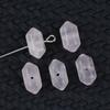 Pack of 5 Mini 12*6mm Center Hole Hex Prism Gemstone Beads Healing Crystal Double Point Spacer Beads For Handmade Craft Supplies