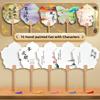 Thiened Blank Xuan Paper Calliaphy Fan DIY Material Kit Hand-Painted Cultural Creative Fan round ape Bamboo Frame