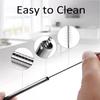 4Pcs Stainless Steel Straws Reusable Metal Drinking Straws 304 Food Grade Straight and Curved Straw Dishwasher Safe Metal Straw for Bottles Tumblers