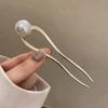 New Pearl Hairpins Korean U-shaped Metal Hair Clip Pins Women Girls Hair Sticks Bun Maker Hair Styling Tools Accessories Gifts