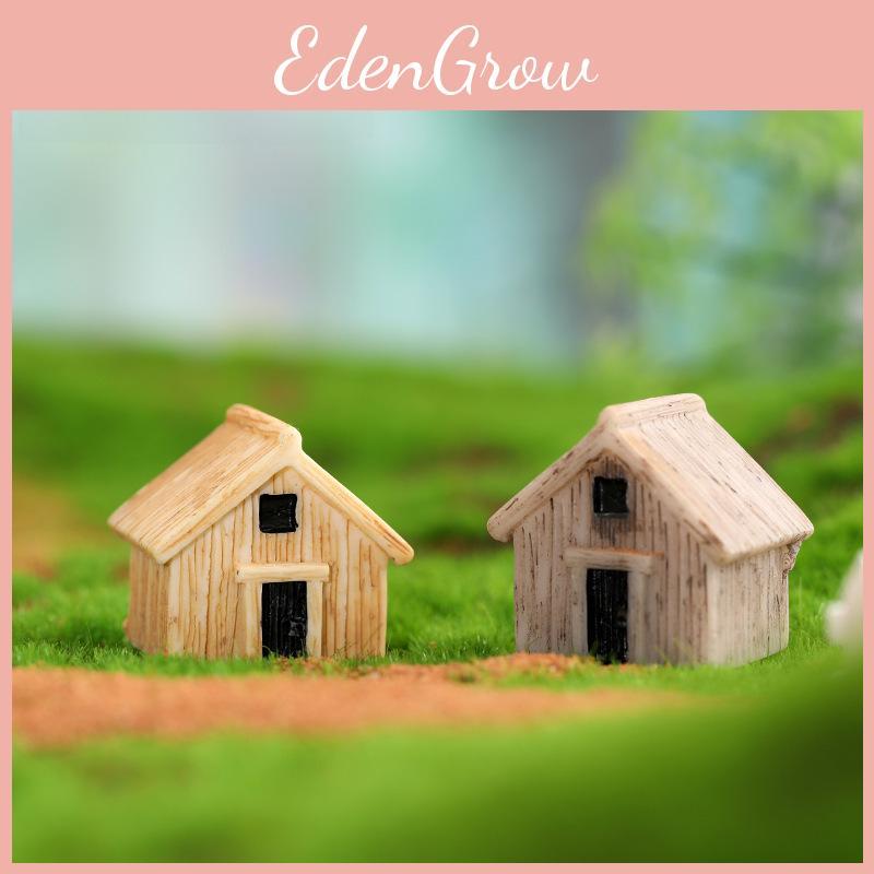 Adorable Resin Moss Micro Landscape Decor Wooden House Cute Diy Craft Ornament