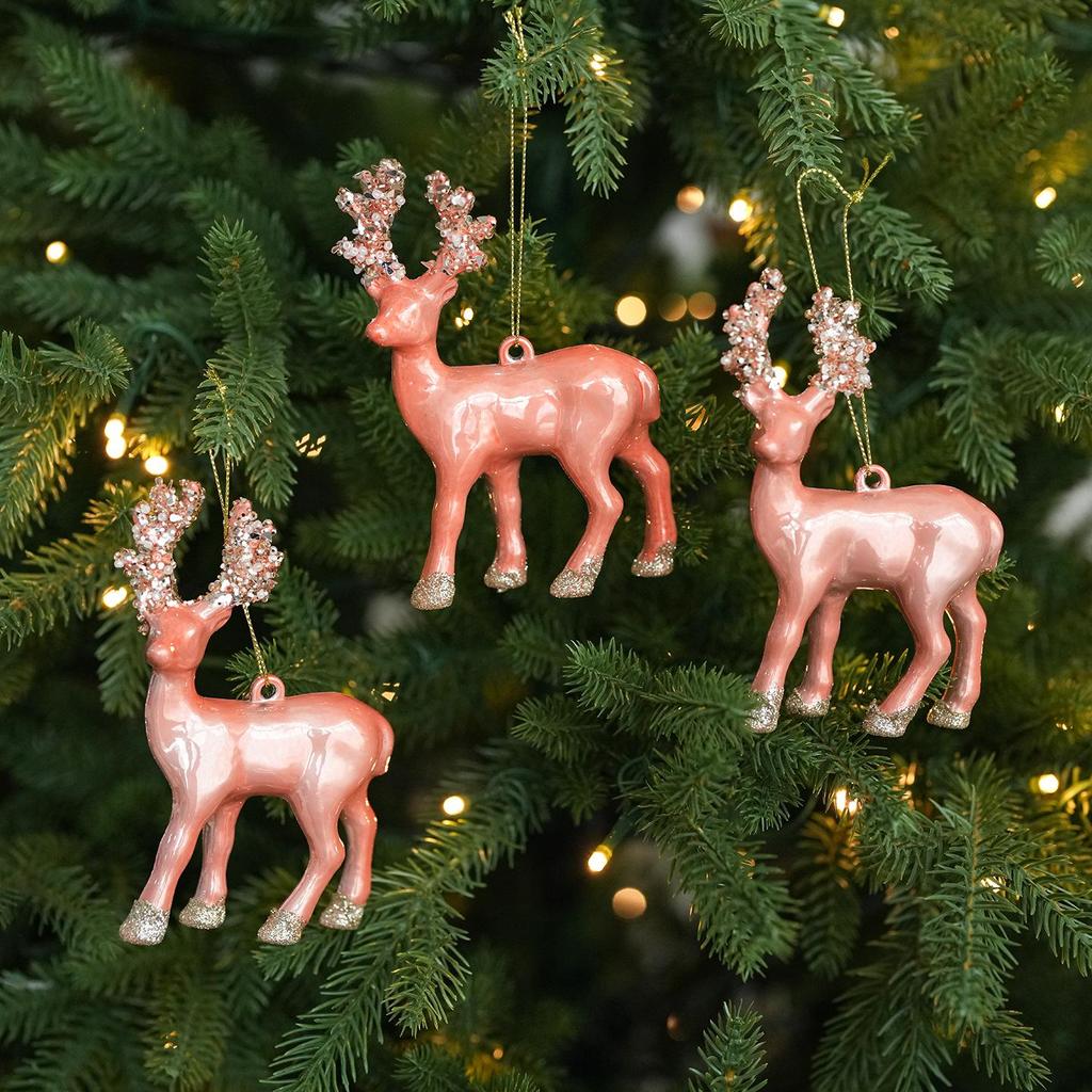 Christmas Alien Painted Ornament Set with Tree Top Star