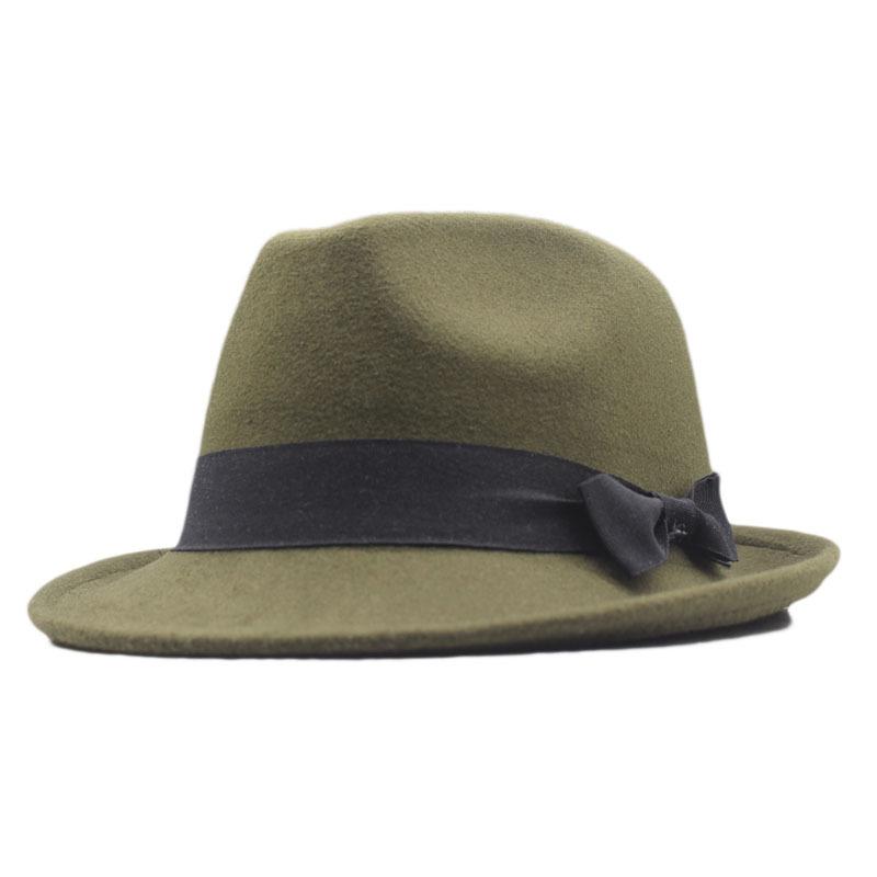 Imitation Wool Felt Top Hat Men's Jazz Hat Shanghai Beach Gentleman Woolen Autumn and Winter Retro British Hat