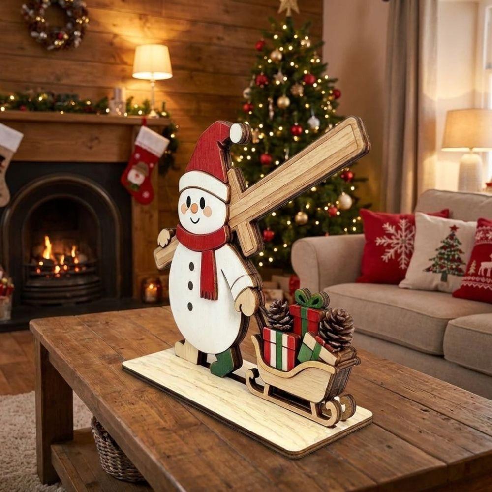 Cartoon Elk Snowman Tissue Holder Cute Desktop Storage Rack Christmas Decoration