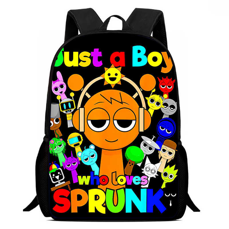 Rhythm Box Sprunki Spel Anime Rugzak Student Schooltas Computer Tas