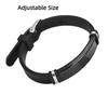 Silicone Strap Sport Wristband Stainless Steel Couple Bangle Men's Bracelet  Jewelry Accessories