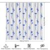 Vintage Blaues Blumenmuster Duschvorhang Wasserdicht Badezimmer Dekoration Wasserdichte Rückwand Polyester Anpassbare Größenwahl