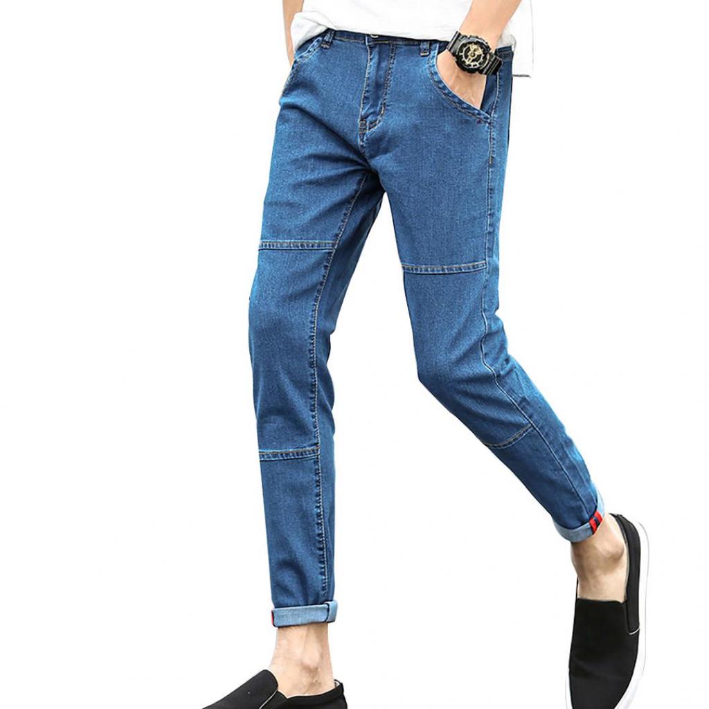 Fashion Men's Skinny Jeans Pocket Slim 