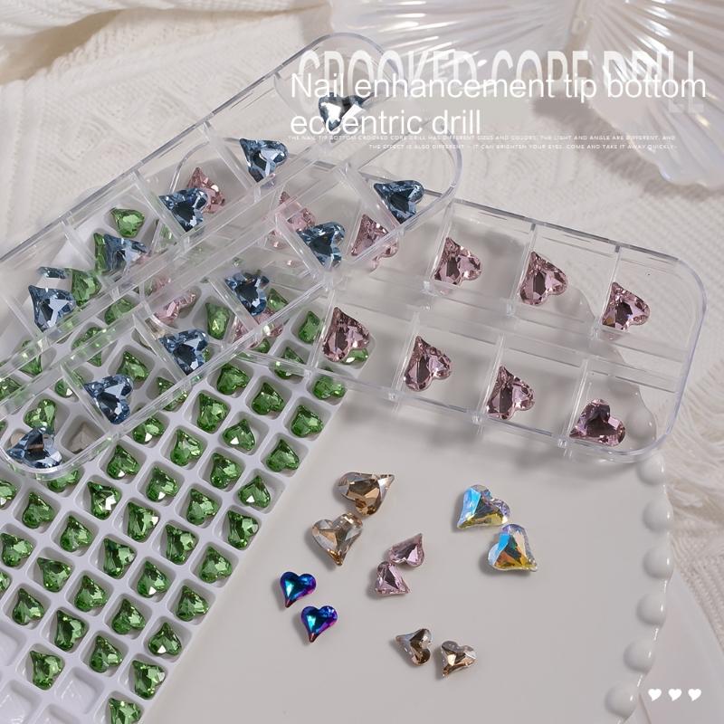 20Pcs Luxury 3D Nail Art Crafts Rhinestones Charms DIY Nail Designs Crystal Gems Dangle Manicure Nail Jewelry Diamonds