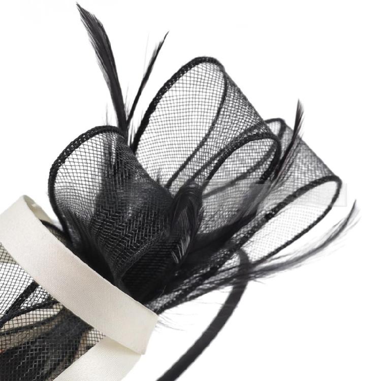 Natural Feather And Mesh Hair Accessory For Weddings Parties Comfortable Secure Fit Elegant Dance Headpiece