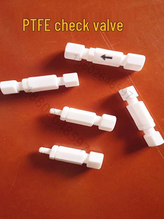 PTFE One-Way Teflon Check Valve - Corrosion, Acid, Alkali & Ozone Resistant