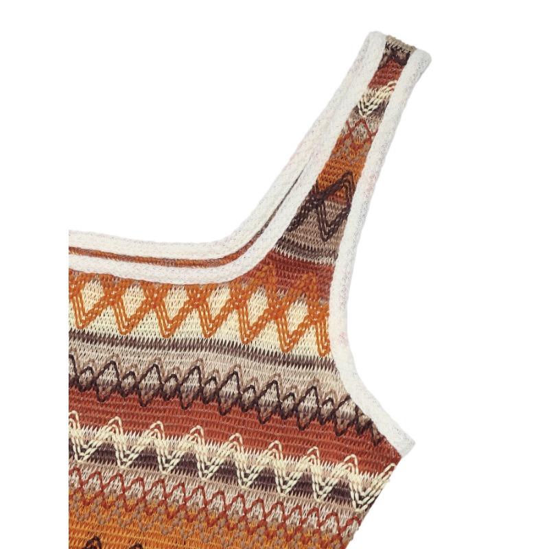 Spring/summer Women's Fashion Casual Striped Holiday Style Sleeveless Vest Dress