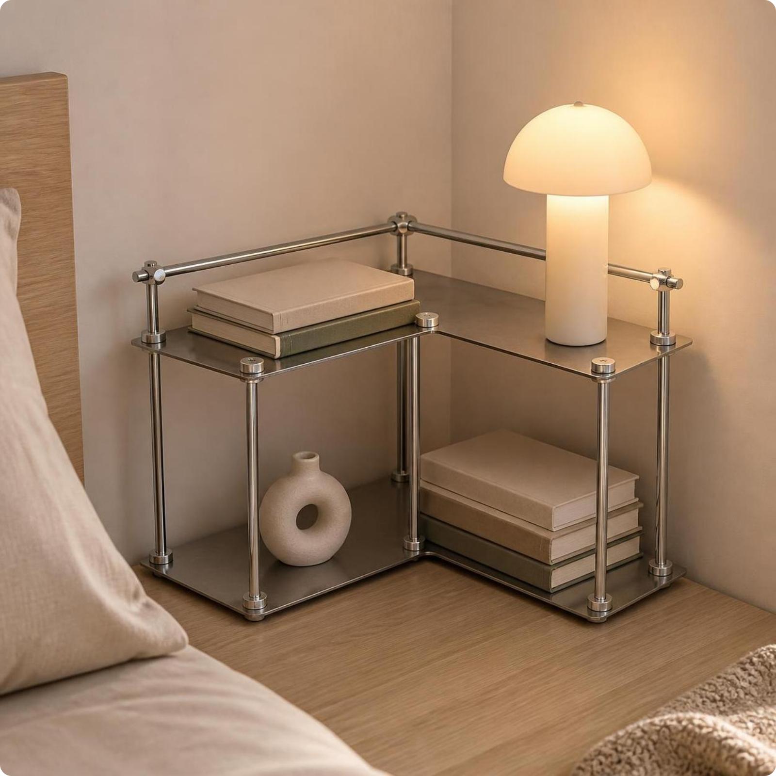 Corner Countertop Organizer Shelf Stainless Steel