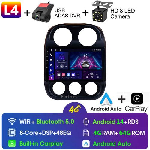 Car Radio For Jeep Compass Patriot 2010-2016 Autoradio Stereo 2 Din Player GPS Navigation Carplay DSP OBD No CD Player