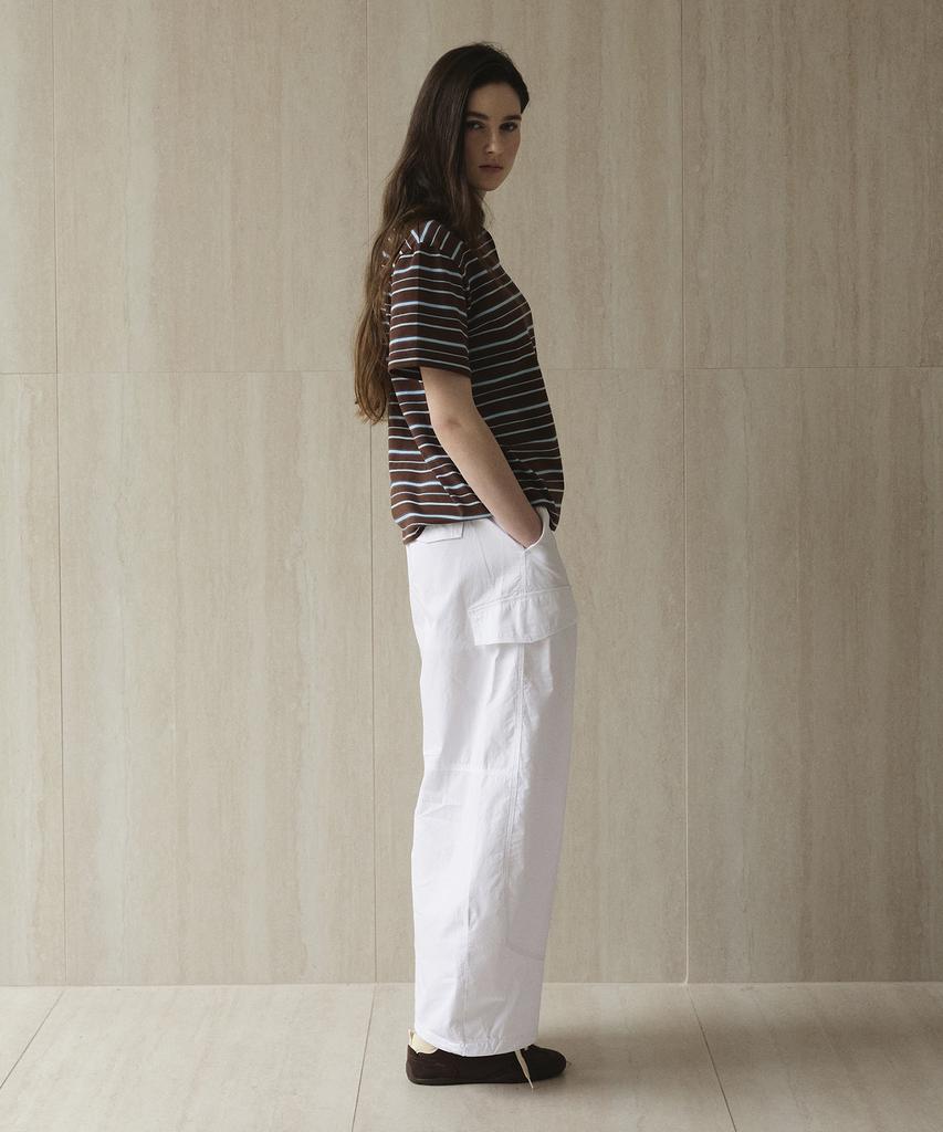Seutyudioaenpaleukeu Cargo Cutline Pants_White