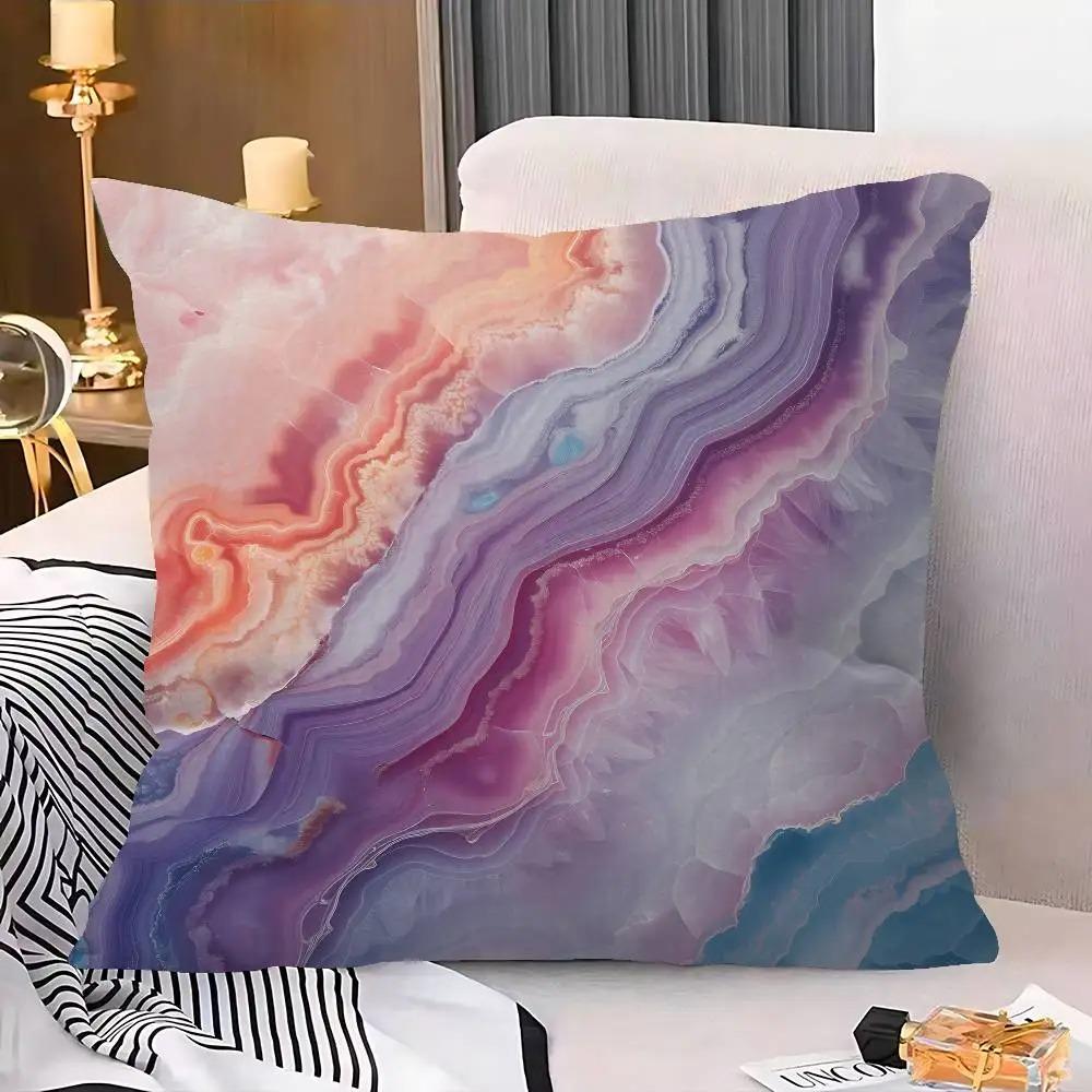 Decorazioni per la Casa Copricuscini con Motivo Marmo Blu e Oro Copricuscino con Motivo Adatto per Divano Camera da Letto Auto