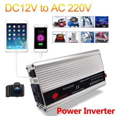1000w AC 220V USB přenosný napájecí invertorový adaptér nabíječka Univerzální měnič napětí
