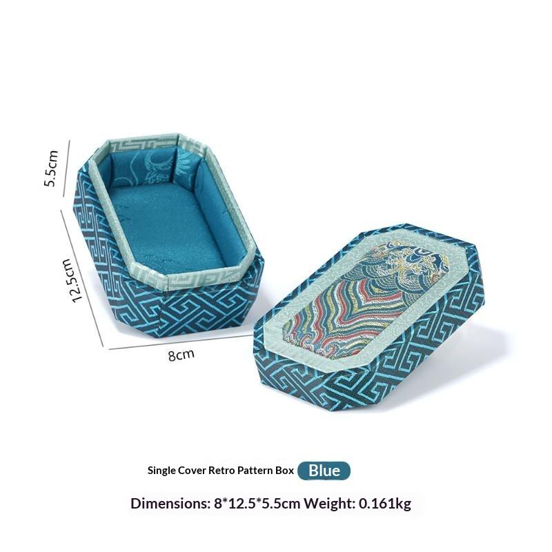 Antique Storage Box Easy To Maintain Oriental Jewelry Box Fabric Storage Box Wear-Resistant For Jewelry Storage