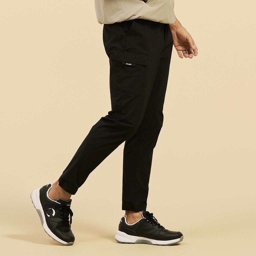 CHALLENGER Men'S Essential Stretch Nylon Semi-Jogger Cargo Pants Black