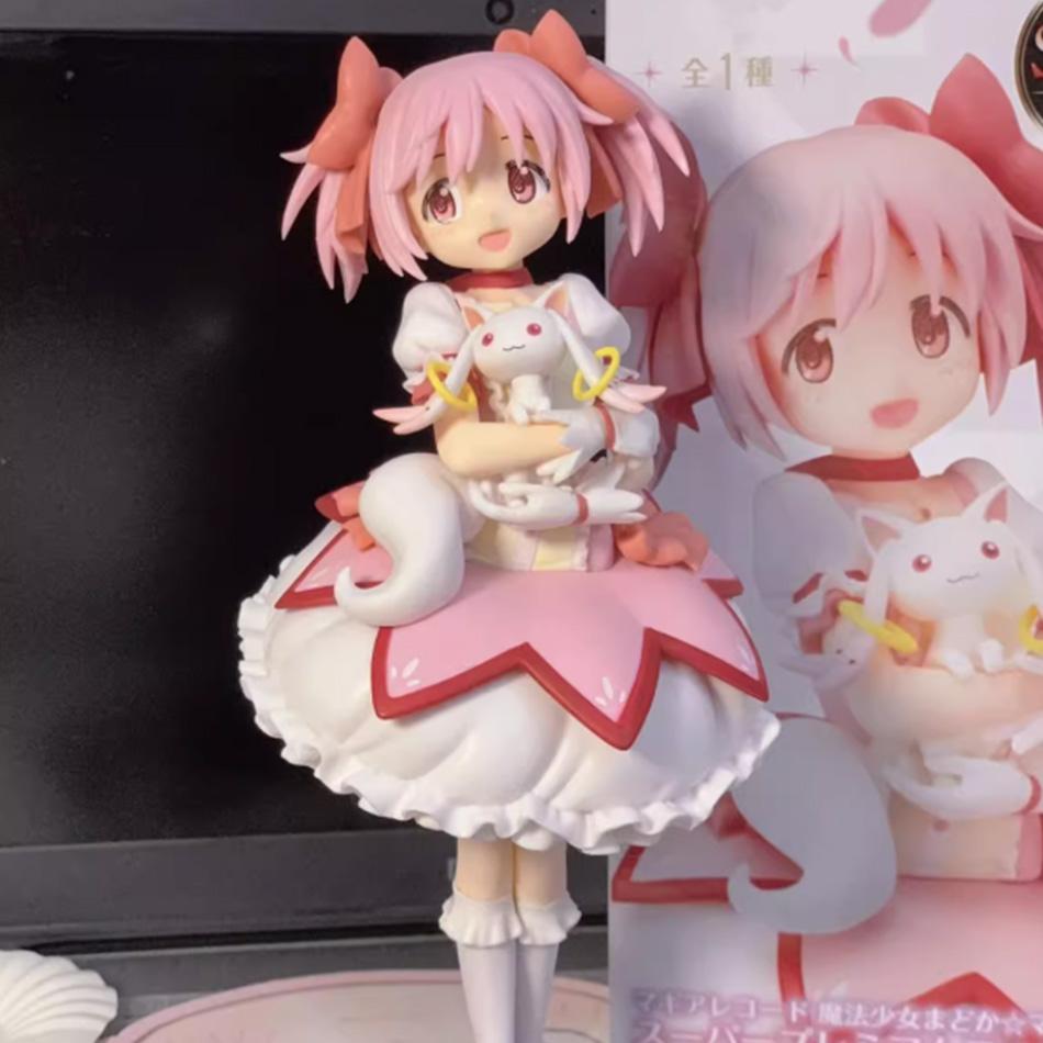 Figurină Aniem 15Cm Puella Magi Madoka Magica Postură Șezând Figurină de Acțiune Brânză Model Fată Magică Statuetă Decor Păpuși Jucării Cadou