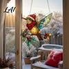 Natur-Thema Hängende Kunst Acryl Landschafts-/Vogel-Ornament Buntglas-Stil Anhänger Beidseitig Einzigartig Weihnachtsfeier Zubehör Dekoration