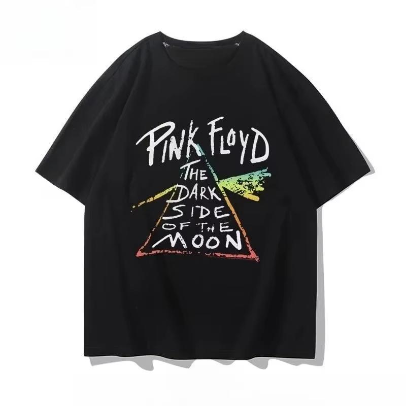 Pink Floyd Graphic Print Tshirt British Rock Band Pink Floyd Pure Cotton Shortsleeved Fashion Women Unisex Versatile Casual Tee