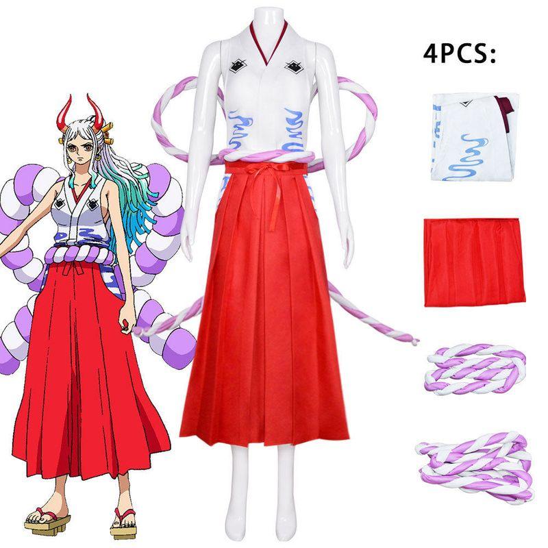 One Piece Anime Cosplay Costume Yamato Cosplay Outfit Halloween Women's Party Performance Costume in Stock