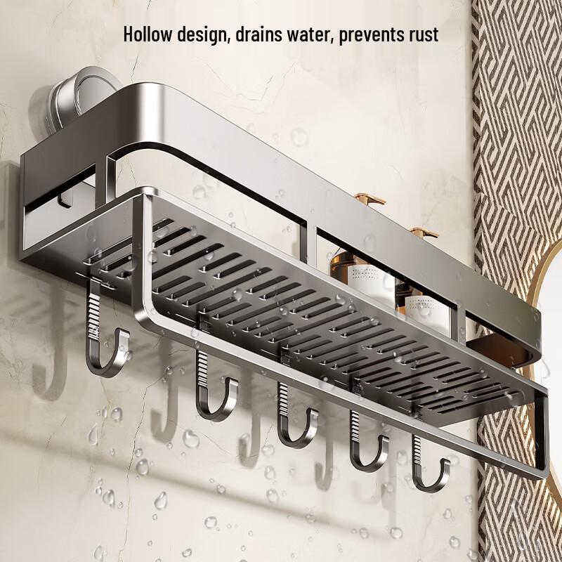 Bai Han Punch-Free Suction Cup Bathroom Corner Shelf