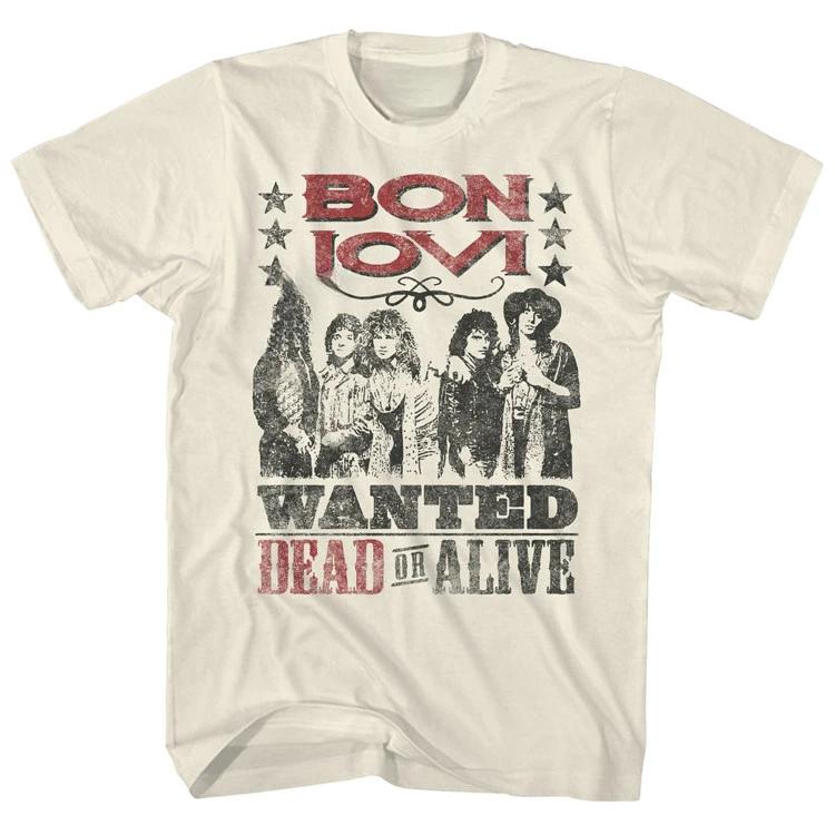 2026 New Summer Metal Bon Jovi Rock Band Casual TShirt Unisexs and Womens Band Brand High Quality Oversized Top