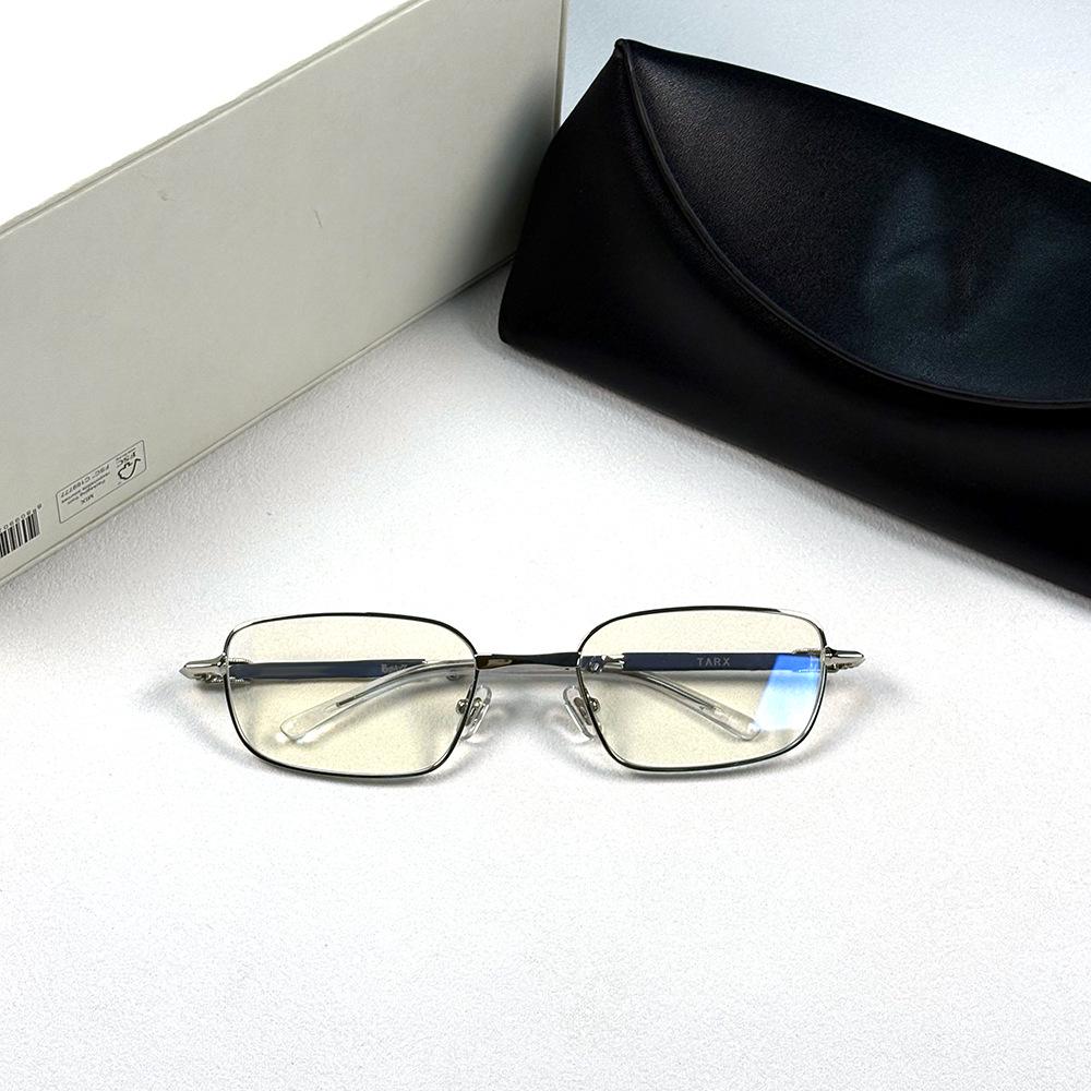 

Складные ретро металлические женские солнцезащитные очки - TARX Прямоугольная оправа серебряный