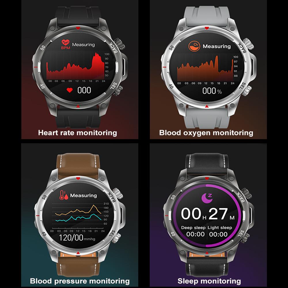 2025 Men's Sports Smartwatch Men Compass Fitness Tracker IP68 Waterproof Bluetooth Call Smartwatch Man Compatible Android IOS
