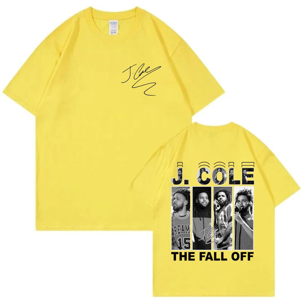 Rapper J Cole The Fall Off Tour 2026 Graphic T Shirts Mens Hip Hop Vintage Short Sleeve Tshirts Casual Fashion Loose Tshirt