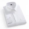 Elastic Cotton Oxford Men Solid Shirts Long Sleeve Business no-iron High Quality Classical Shirt Male Button Collar