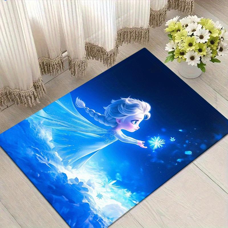 

1pc Cute Elsa Pattern Area Rug Soft Flannel Floor Mat for Living Room,Office,Bedroom and Carpet,Sofa Coffee Table Floor Mat 60cm by 90cm