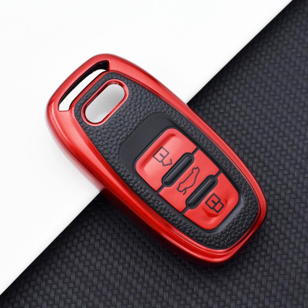 TPU Car Key Case Cover for A1 A3 A4 A5 A6 A7 A8 Quattro Q3 Q5 Q7 S4 S5 S6 S7 S8 R8 TT Key Shell Protection Accessories