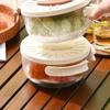 Vegetable Fruit Washing Basket Double-Layer Kitchen Colander Plastic Foldable Handle Rice Strainer Fridge Crisper