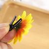 6PCS Sunflower Hairpin for Female Bright Color Daily Flower Hair Clip Barrettes Sidebangs Clip for Women Girl Hairstyle
