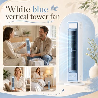 Tisch-Turmventilator mit Oszillationsfunktion und starkem Luftstrom für –