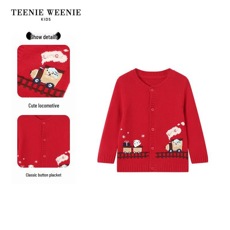 Teenie Weenie Kids Boys New Year Wool Cardigan