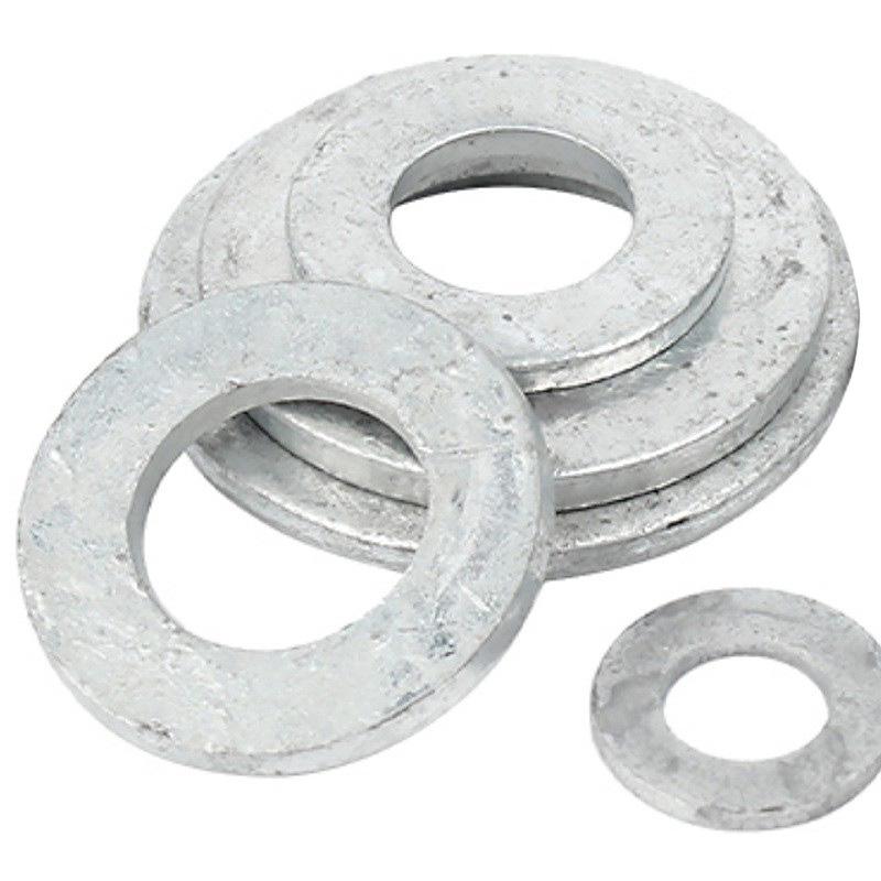 M8/M10/M12 Hot-Dip Galvanized Carbon Steel Round Flat Washers