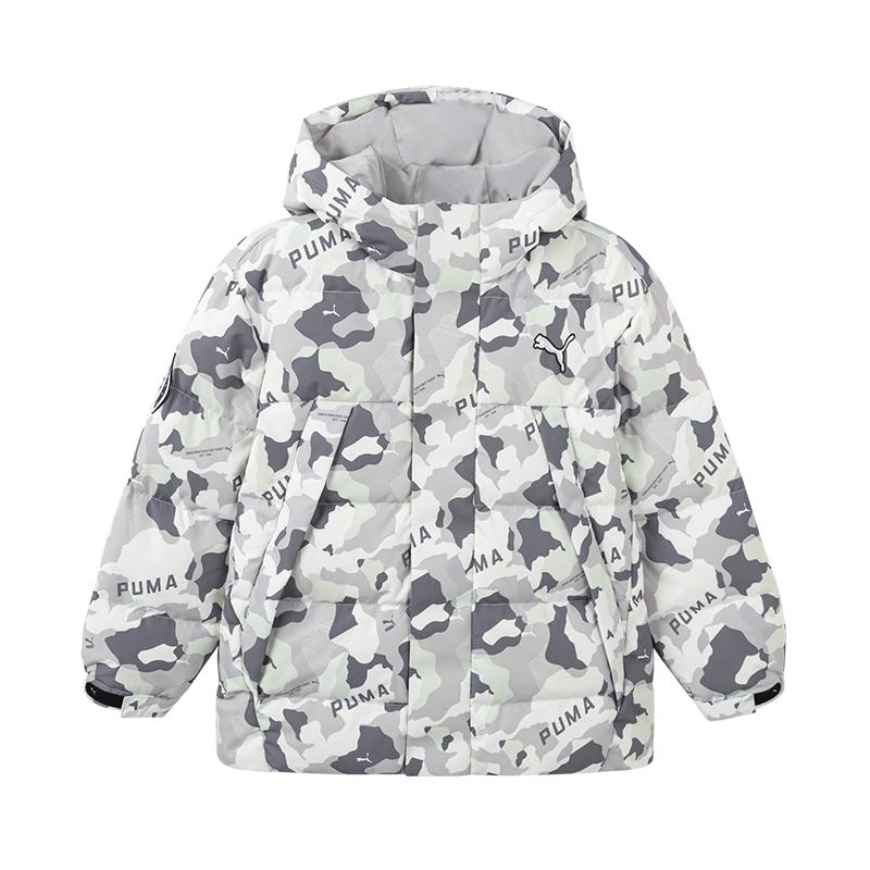 PUMA Sportstyle Down Jacket Kids Gray White 353424107105-00321 110