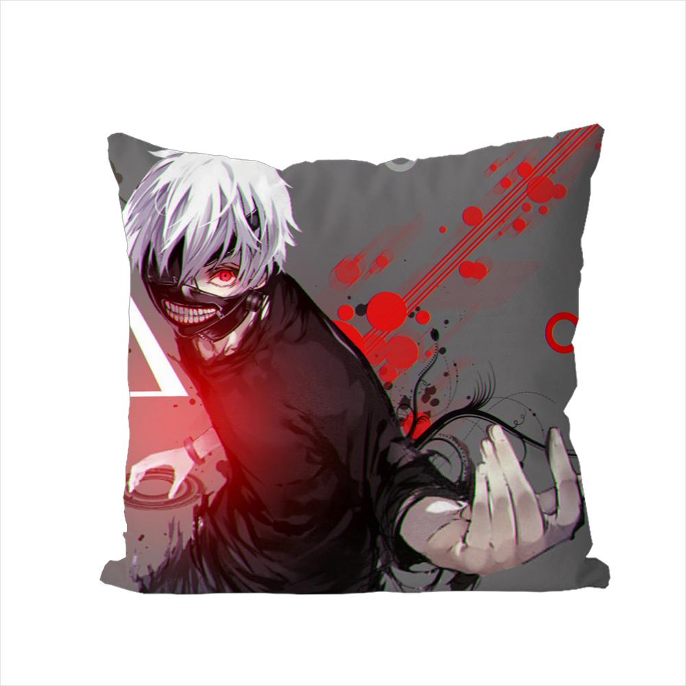Anime Tokyo Ghoul Pillow Case For Car Sofa Decorative Home Doublesided Print Plush Square Throw Pillow Cushion Cover