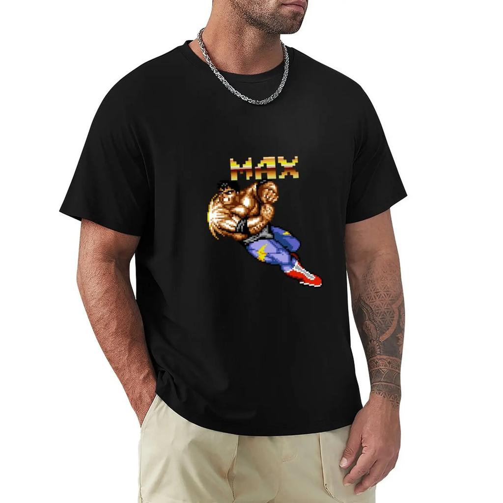 Max Thunder From Streets Of Rage 2 Tshirt For A Boy Customizeds Designer Shirts Customs Plain T Shirts Unisex