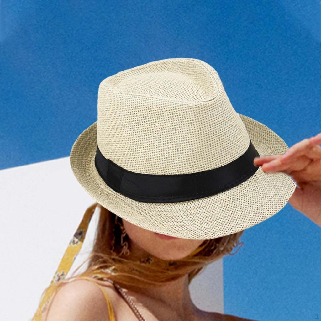 Papyrus Hat Beach Portable Adult Men Women Trendy Lightweight Sun Top for Fishing Travel
