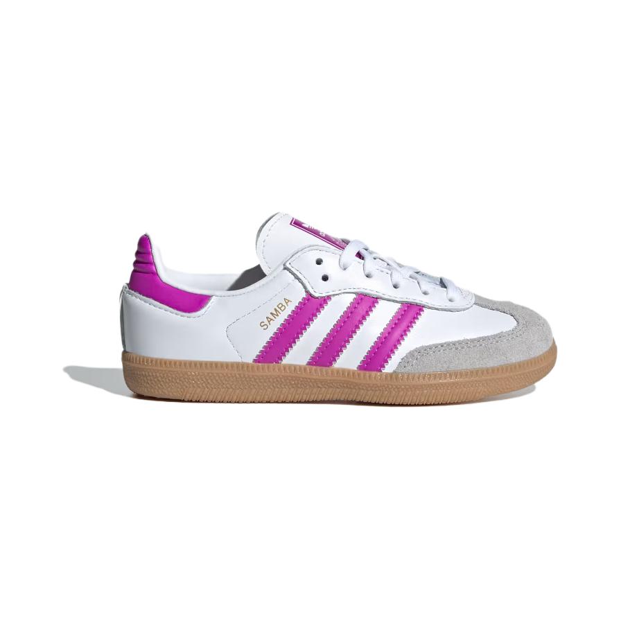 Adidas Samba OG C White Purple Burst Gum Kids Sneakers Cloud-White IE8848