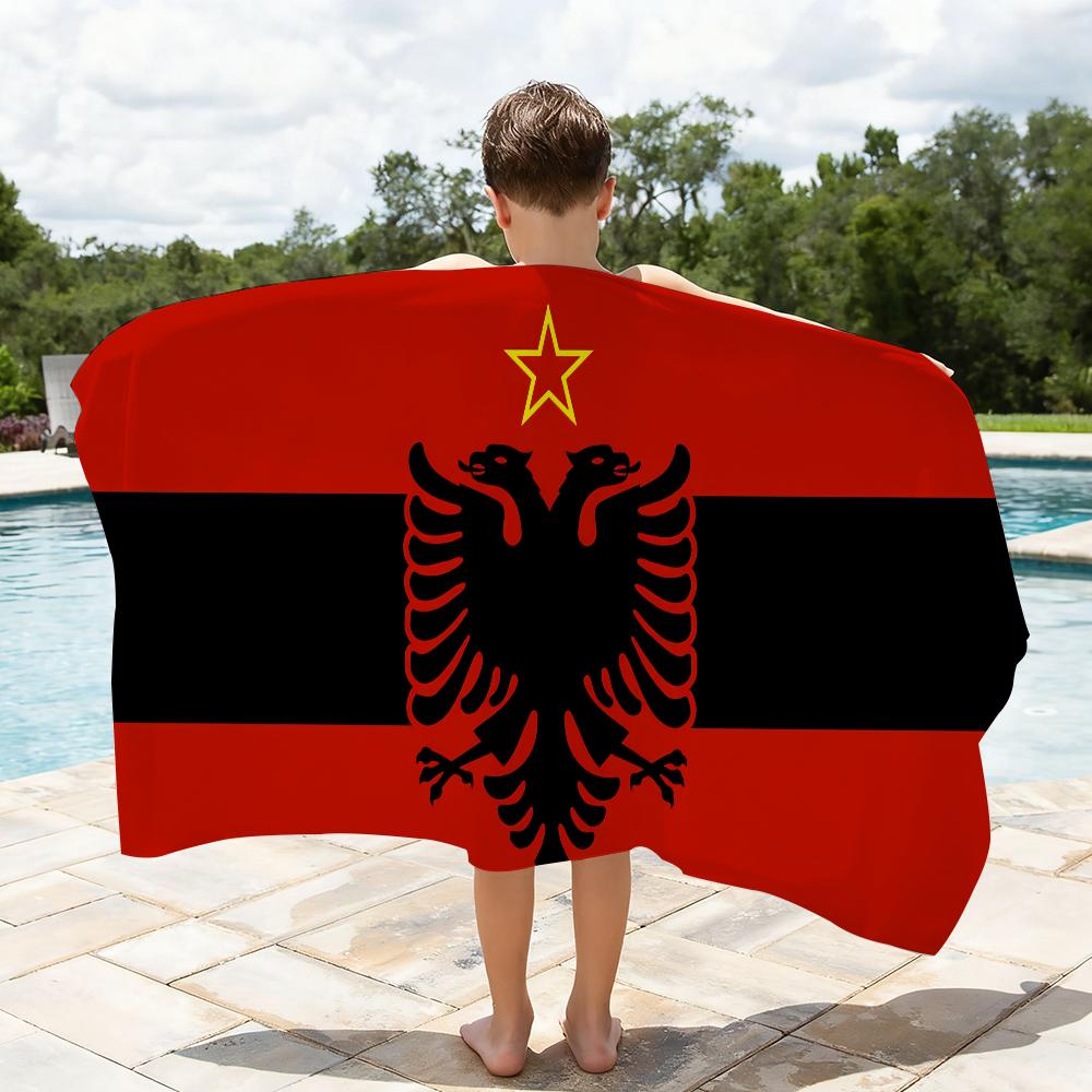 Albania Nation Towel Shower Sauna Travel Spa Quick Dry Gym Accessories Soft Large Beach Towels