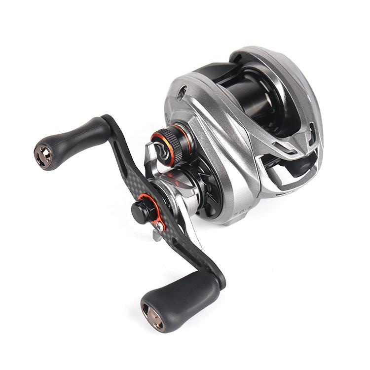 Left Hand Baitcasting Fishing Reel Carbon Fiber Body High Speed Smooth Drag for Saltwater & Freshwater Fishing in Rivers Lakes