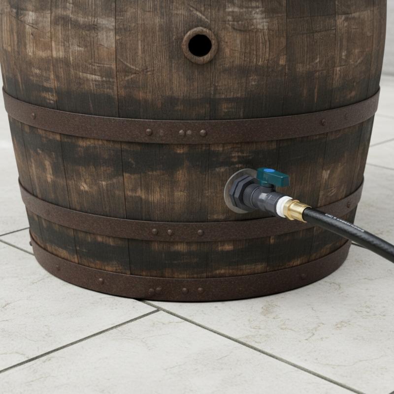34 Inch Rain Bucket Diverter Kit 1 Set Spigot Valve Enhanced Sealing for Outdoor Rainwater Storage Projects